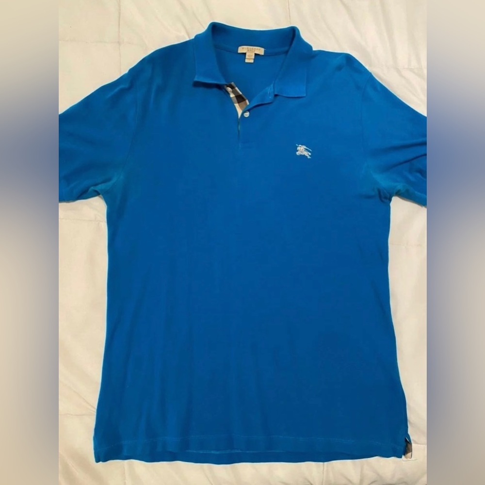 Men’s Burberry Monogram Motif Piqúe Polo Shirt, size Medium